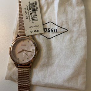 Rose Gold Fossil Watch- NWT!
